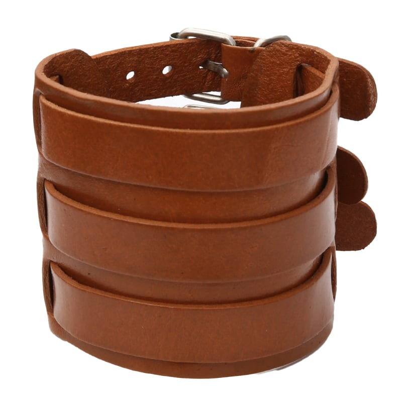 Muška narukvica u retro stilu od prave kože, brend GaiGaiLeatherJewelry, model QNW2166