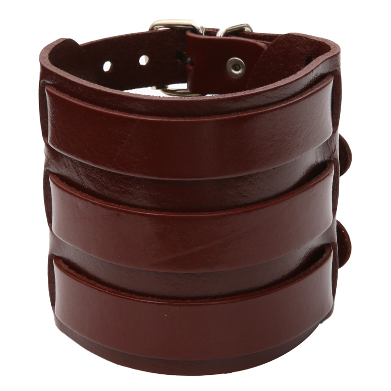 Muška narukvica u retro stilu od prave kože, brend GaiGaiLeatherJewelry, model QNW2166