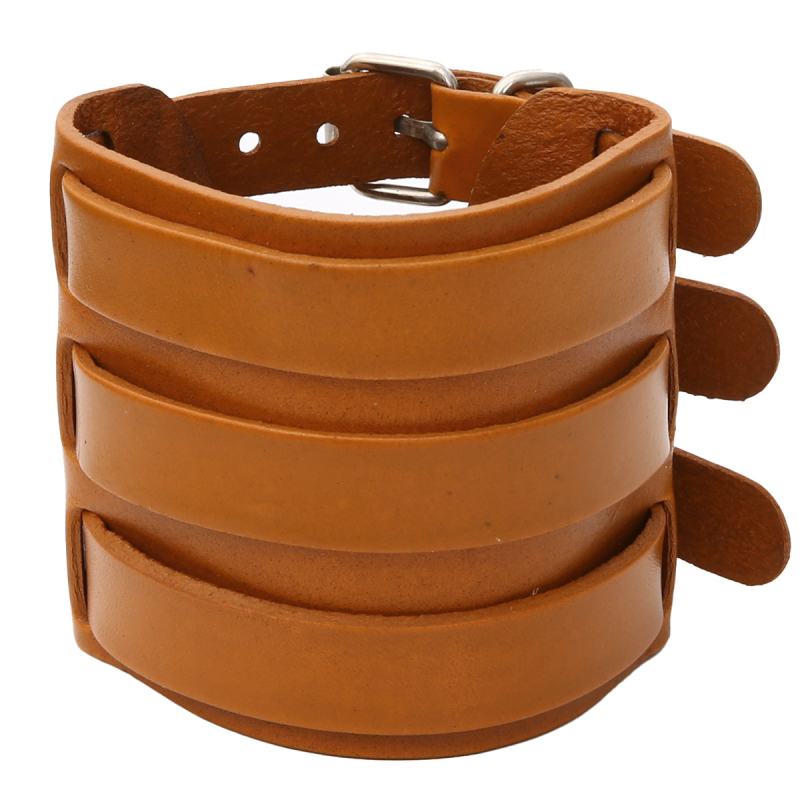 Muška narukvica u retro stilu od prave kože, brend GaiGaiLeatherJewelry, model QNW2166