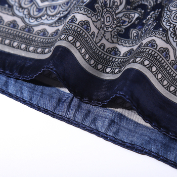 Șal pătrat din satin cu imprimeu cashew, tricotat warp-knit, cald și protecție solară, modă primăvară-toamnă