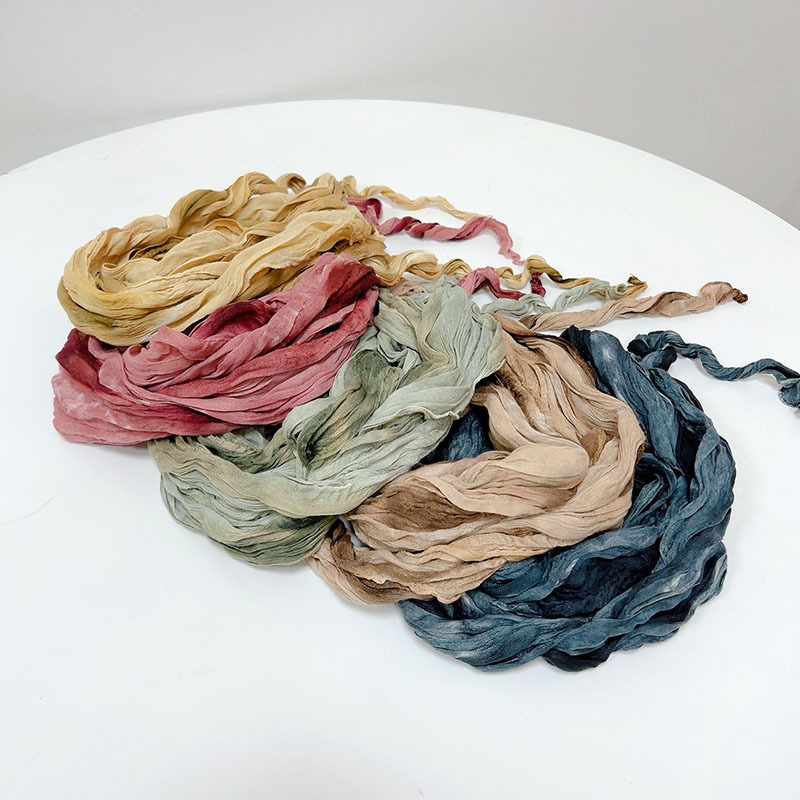 Molissa eșarfă monocrom poliester cu pliuri tie-dye fold - accesoriu decorativ