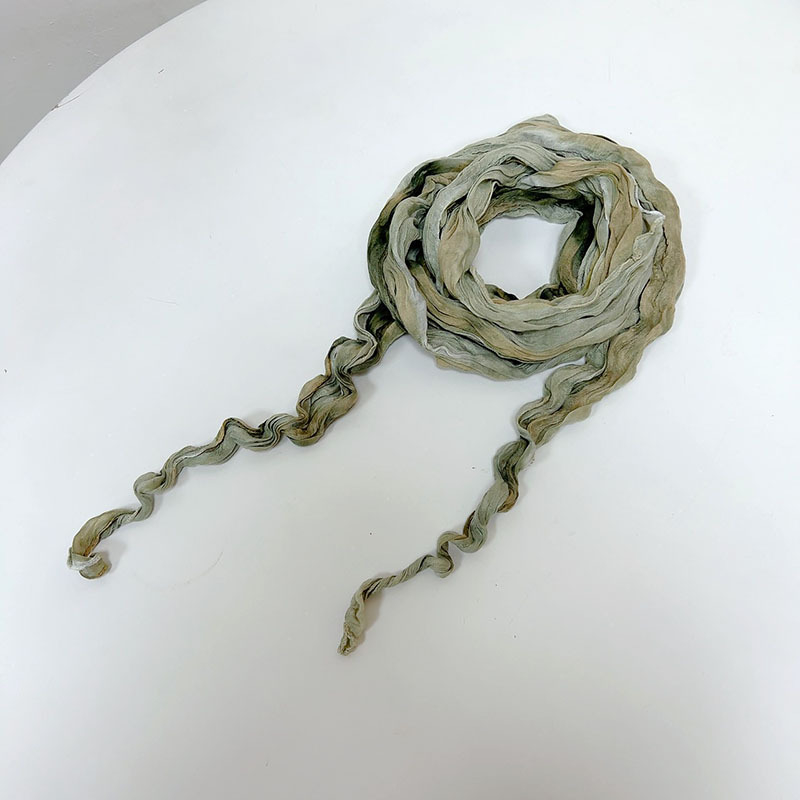 Molissa eșarfă monocrom poliester cu pliuri tie-dye fold - accesoriu decorativ
