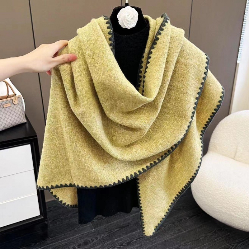 Șal feminin din imitatie de cașmir, cald pentru toamnă iarnă, stil coreean, design lung, țesătură plată