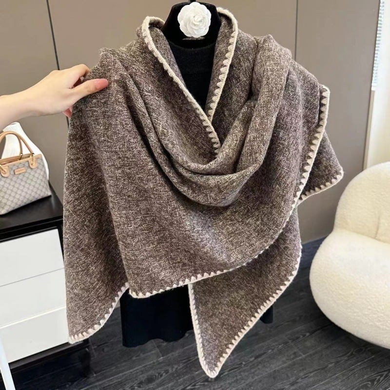 Șal feminin din imitatie de cașmir, cald pentru toamnă iarnă, stil coreean, design lung, țesătură plată