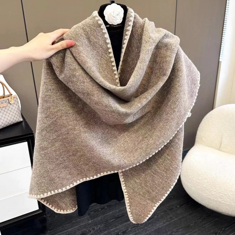 Șal feminin din imitatie de cașmir, cald pentru toamnă iarnă, stil coreean, design lung, țesătură plată