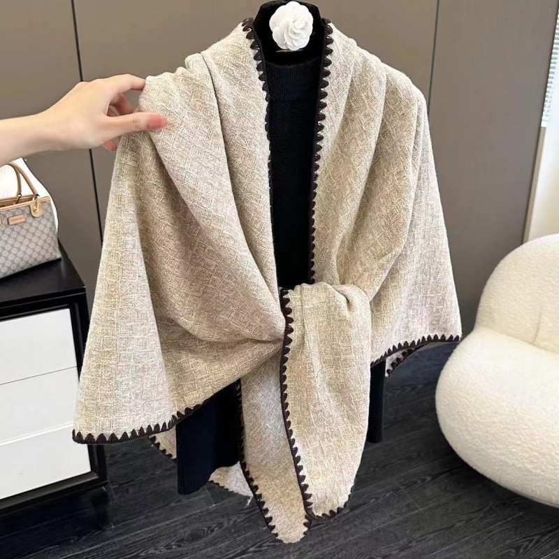 Șal feminin din imitatie de cașmir, cald pentru toamnă iarnă, stil coreean, design lung, țesătură plată