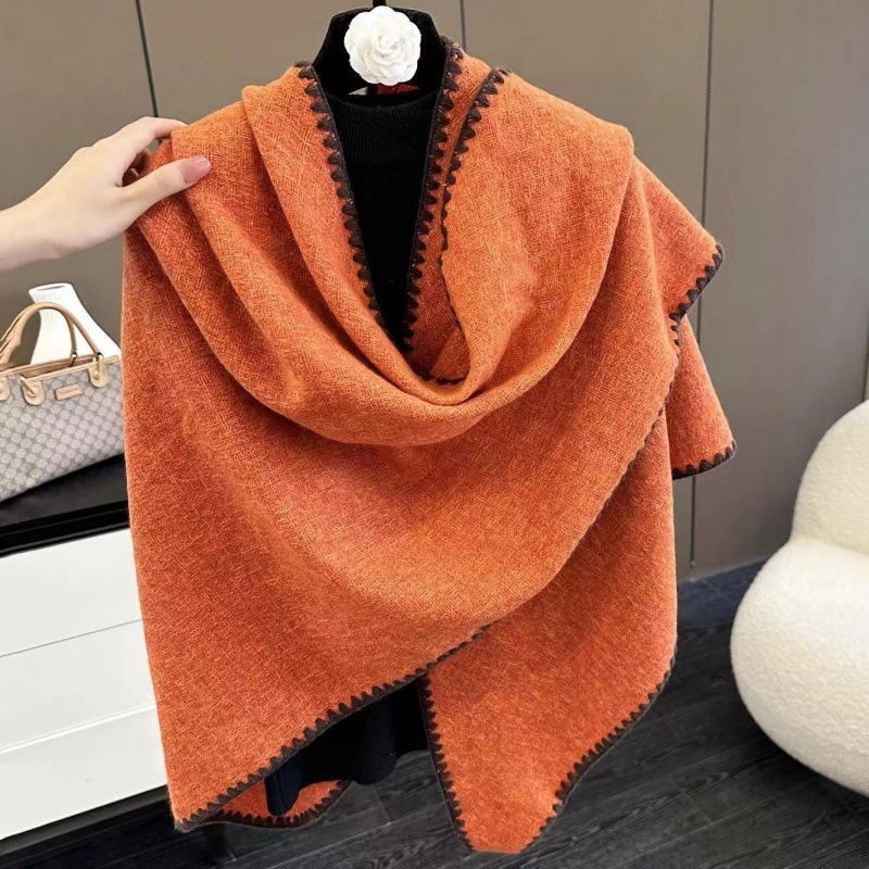 Șal feminin din imitatie de cașmir, cald pentru toamnă iarnă, stil coreean, design lung, țesătură plată