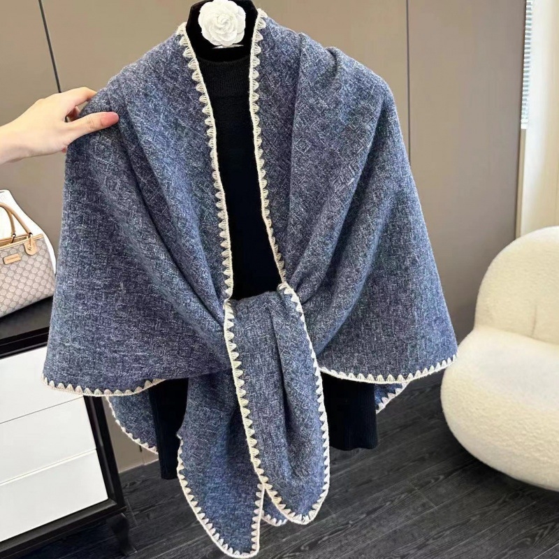Șal feminin din imitatie de cașmir, cald pentru toamnă iarnă, stil coreean, design lung, țesătură plată