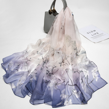 Mulberry-selyem sál, négyzet alakú, egyszerű szövés, virágos mintás, 2024 tavasz