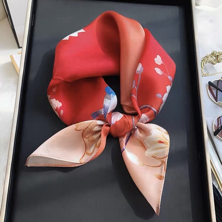 Kvadratni Mulberry svileni šal, satenska tkanina, elegantan i svestran dodatak, proljeće-jesen, podrijetlo Zhejiang