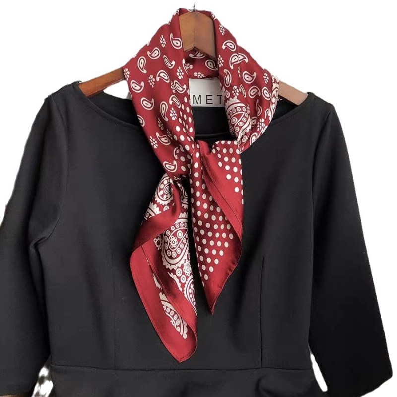 Kvadratni Mulberry svileni šal, satenska tkanina, elegantan i svestran dodatak, proljeće-jesen, podrijetlo Zhejiang