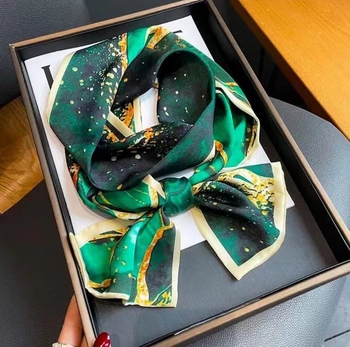 Mulberry svileni kvadratni šal – 100% svila, jednostavno tkanje, mrežasti uzorak, elegantan društveni stil