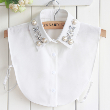Guler fals detașabil pentru cămăși, chiffon, cu design geometric triunghiular, stil japonez-coreean drăguț, decorativ