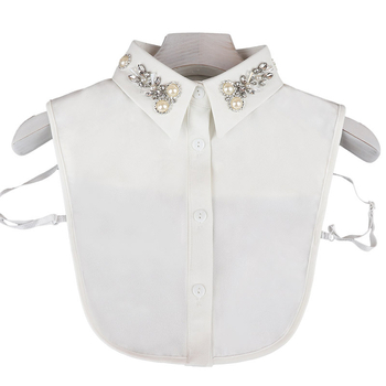 Guler fals detașabil pentru cămăși, chiffon, cu design geometric triunghiular, stil japonez-coreean drăguț, decorativ