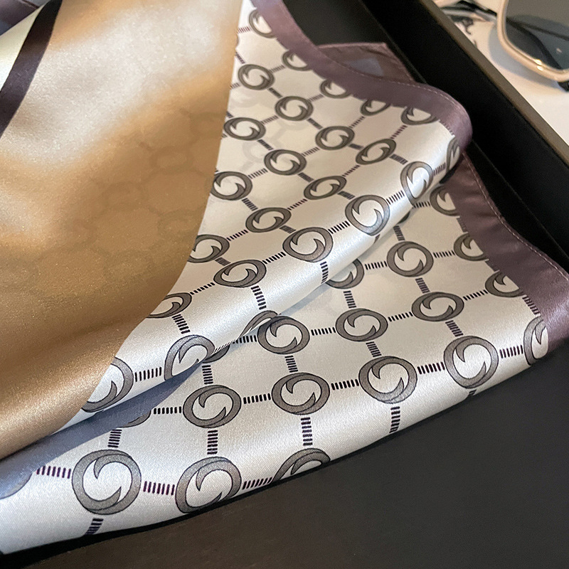 Mulberry svileni kvadratni šal, korejski stil, tie-dye obrada, ravno tkanje, zimska moda