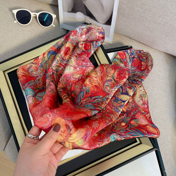 Četvrtasti šal od Mulberry svile s motivom leptira - jednostavna tkanina, ljetna upotreba, marka Nanyue Silk Friends