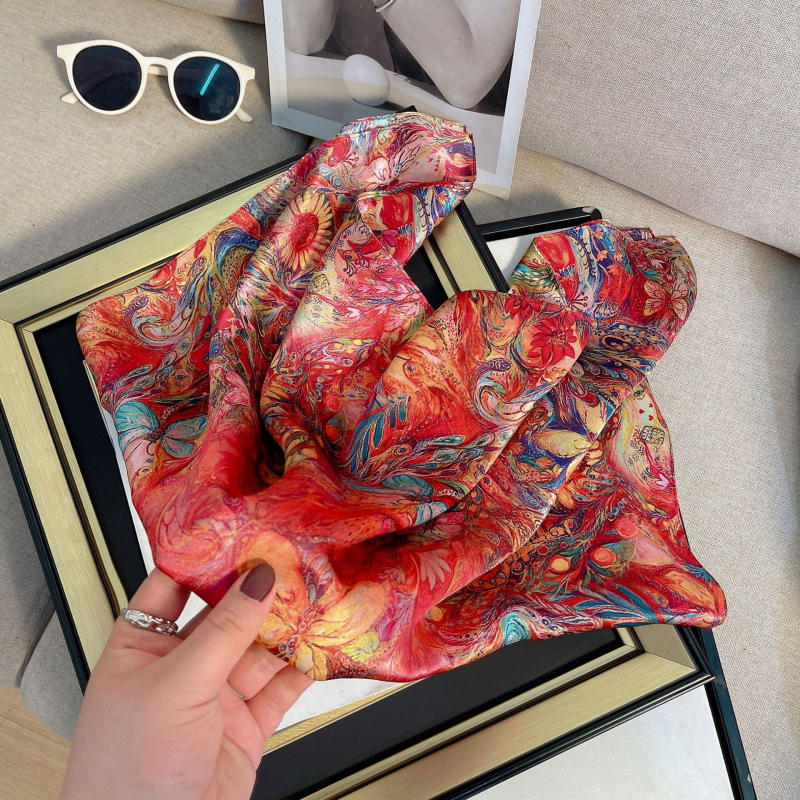 Četvrtasti šal od Mulberry svile s motivom leptira - jednostavna tkanina, ljetna upotreba, marka Nanyue Silk Friends