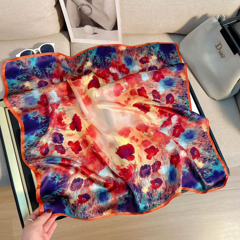 Četvrtasti šal od Mulberry svile s motivom leptira - jednostavna tkanina, ljetna upotreba, marka Nanyue Silk Friends