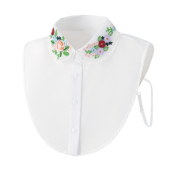 Ψεύτικος γιακά – αξεσουάρ με κεντημένο σιφόν-οργανζά, πολυεστέρας, απλό ύφανση, ζεστός, άνοιξη