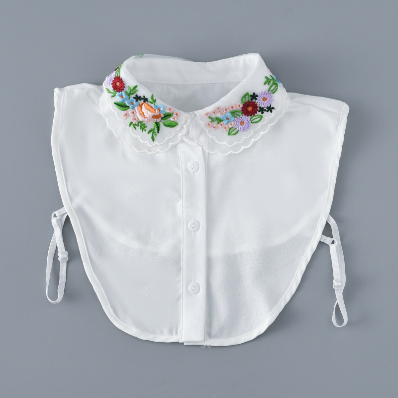 Ψεύτικος γιακά – αξεσουάρ με κεντημένο σιφόν-οργανζά, πολυεστέρας, απλό ύφανση, ζεστός, άνοιξη