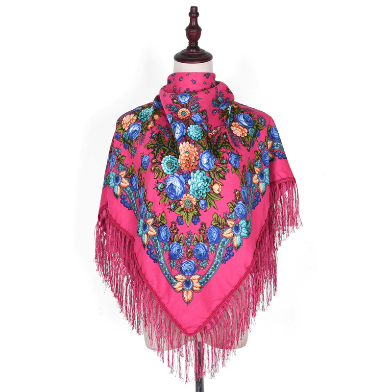 Kvadratni šal, twill tkanina, poliester, topao za četiri sezone