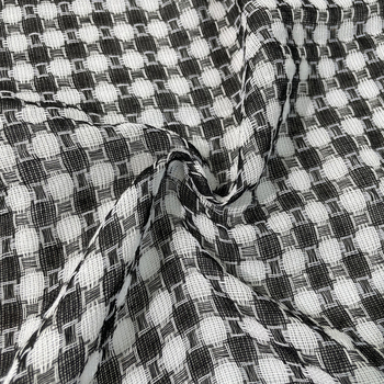 Arapski kvadratni šal s jacquard uzorkom houndstooth, warp-knit pleteni, 100% poliester, topao zimi