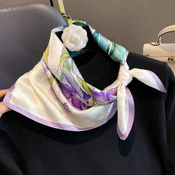 Mulberry svila kvadratni šal - jednostavna tkanina, tie-dye, ljeto 2024