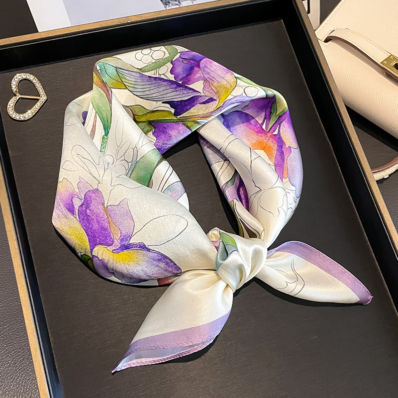 Mulberry svila kvadratni šal - jednostavna tkanina, tie-dye, ljeto 2024