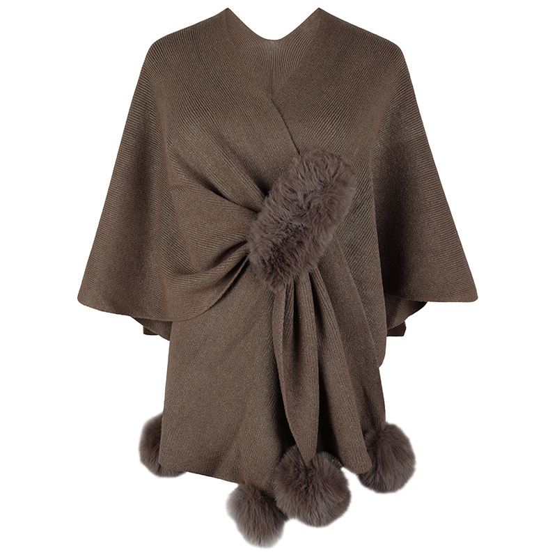 Damski monokrom warp-knit kapé kardigan od poliestera, topao