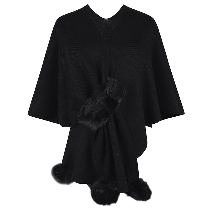 Damski monokrom warp-knit kapé kardigan od poliestera, topao