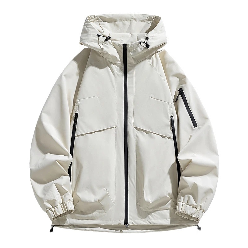 Ανδρικό soft shell μπουφάν, φαρδιά γραμμή, πολυεστερικό ύφασμα, μονόμπροστο κουμπί, πλαϊνές τσέπες