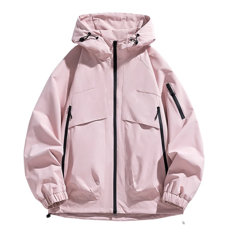 Ανδρικό soft shell μπουφάν, φαρδιά γραμμή, πολυεστερικό ύφασμα, μονόμπροστο κουμπί, πλαϊνές τσέπες