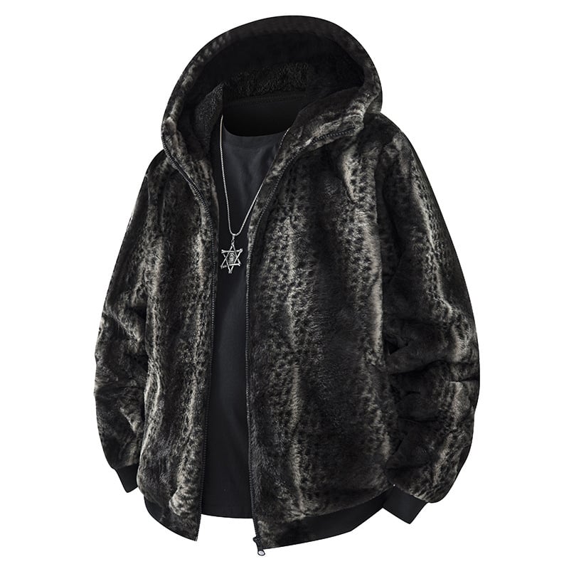 Muški Corduroy fleece kardigan jakna s kapuljacom, slobodan kroj, dugi rukav, 100% poliester