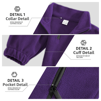 Polārfleksa jaka ar stāvošu apkakli, pielāgots siluets, rāvējslēdzēja aizdare, bieza polārfleks, vairākas kabatas.