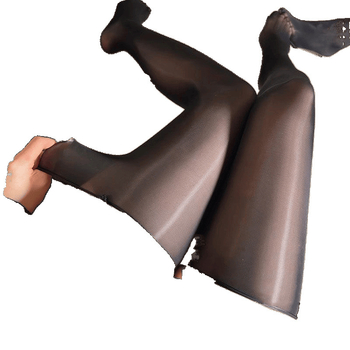 Harisnya ultra vékony, fényes felület, Core-spun Spandex, egyszínű mintázat, szexi