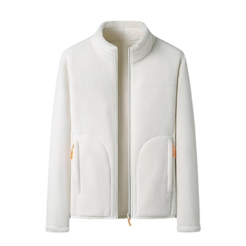 Ανδρικό μπουφάν φλίς σε κορεατικό στυλ, με σταθερό γιακά, φερμουάρ, παχυνμένο διπλής όψης φλίς, επένδυση 100% πολυεστερ, χειμερινό