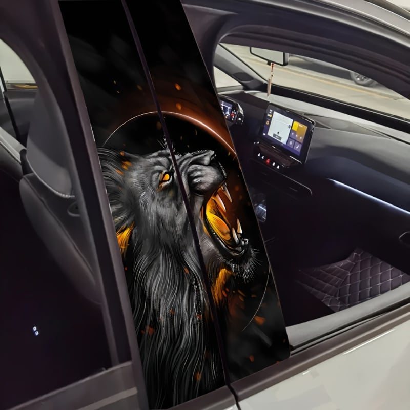 Sanxu Full car sticker za B-stup automobila s lavim dizajnom, samoljepljivi vinilni film, prilagodljiv uzorak prema crtežima