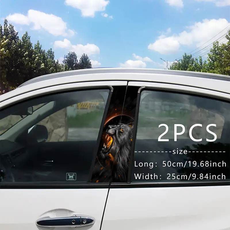 Sanxu Full car sticker za B-stup automobila s lavim dizajnom, samoljepljivi vinilni film, prilagodljiv uzorak prema crtežima