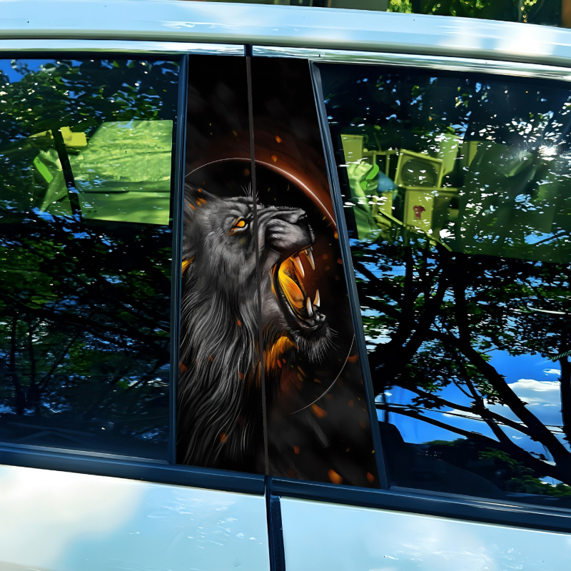 Sanxu Full car sticker za B-stup automobila s lavim dizajnom, samoljepljivi vinilni film, prilagodljiv uzorak prema crtežima