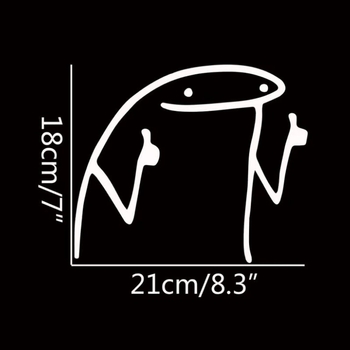 Automobilska naljepnica za tijelo s karikaturom i uspravnim palcem; Materijal: naljepnica; Tip: naljepnica za tijelo; Ugradnja: lijepljenje