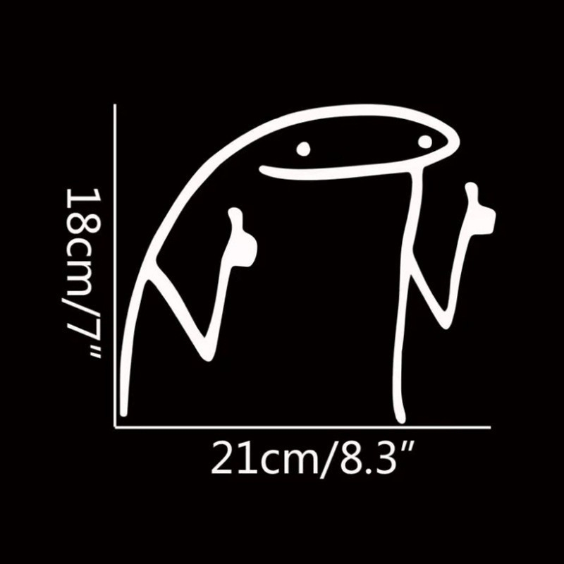 Automobilska naljepnica za tijelo s karikaturom i uspravnim palcem; Materijal: naljepnica; Tip: naljepnica za tijelo; Ugradnja: lijepljenje