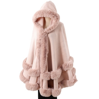 Πλεκτή κάπα-εσάρπα από ακρυλικό/ψεύτικη μαλλί, μονόχρωμο σχέδιο, πλέξη Jacquard, ζεστή για χειμώνα-φθινοπωρο-άνοιξη