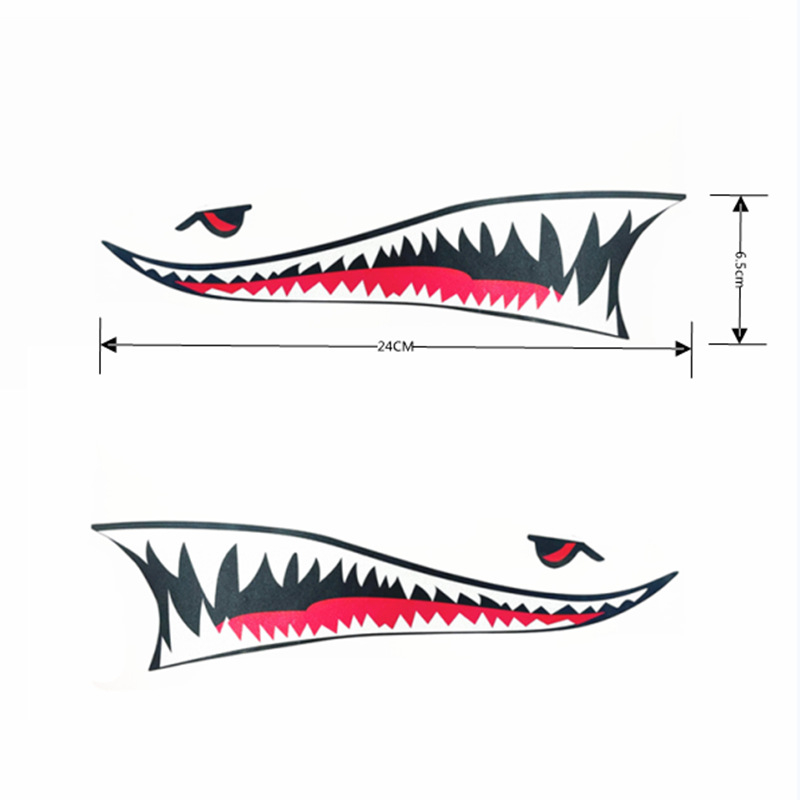 Miaokas PET Shark Mouth auto naljepnica – prilagodljiva, dizajn morsko-psa s zubima, montaža usisnom čašicom