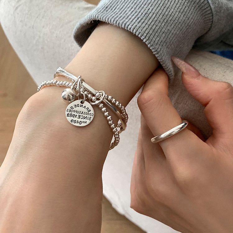 RONERAI zsinóros karkötő több rétegű fém címkékkel, nőknek, galvanizált bevonattal, személyes divat stílus