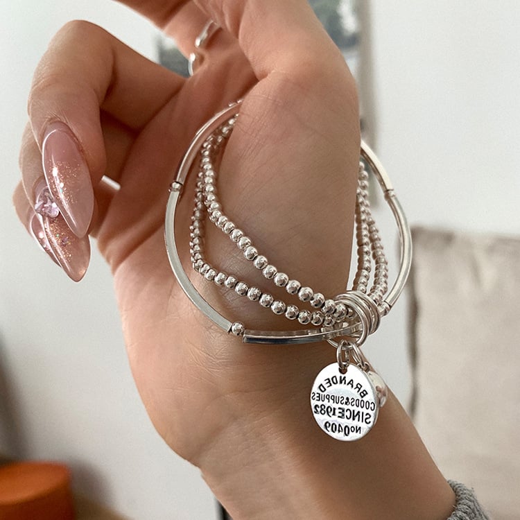 RONERAI zsinóros karkötő több rétegű fém címkékkel, nőknek, galvanizált bevonattal, személyes divat stílus