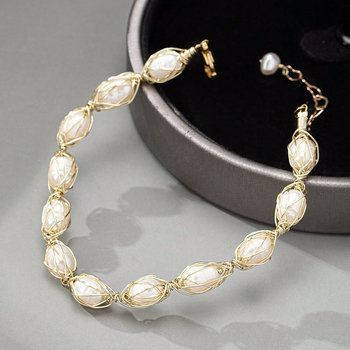 Bakrena geometrijska narukvica za žene, elektroplatirana, jednostavan stil