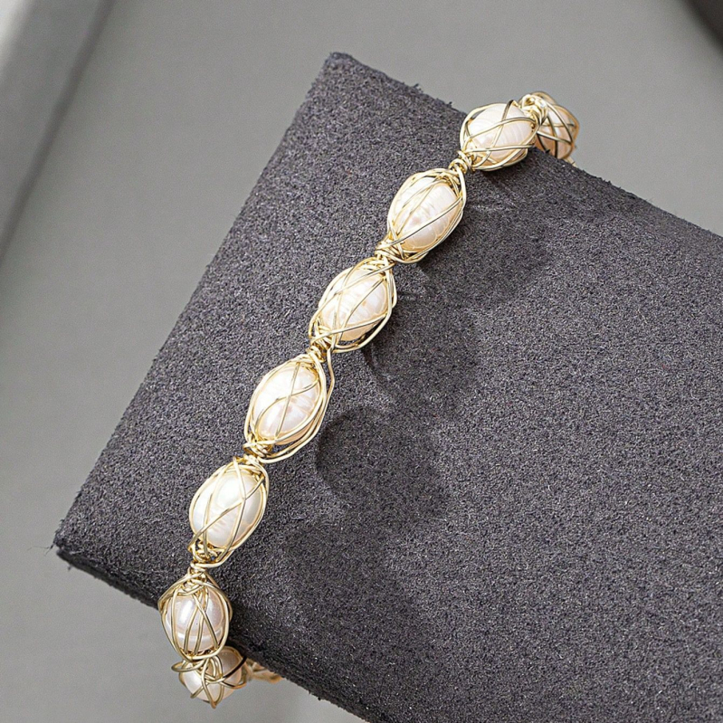 Bakrena geometrijska narukvica za žene, elektroplatirana, jednostavan stil