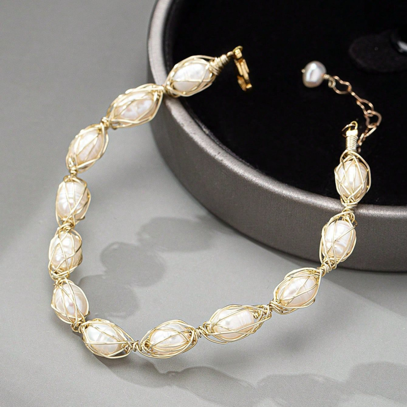 Bakrena geometrijska narukvica za žene, elektroplatirana, jednostavan stil