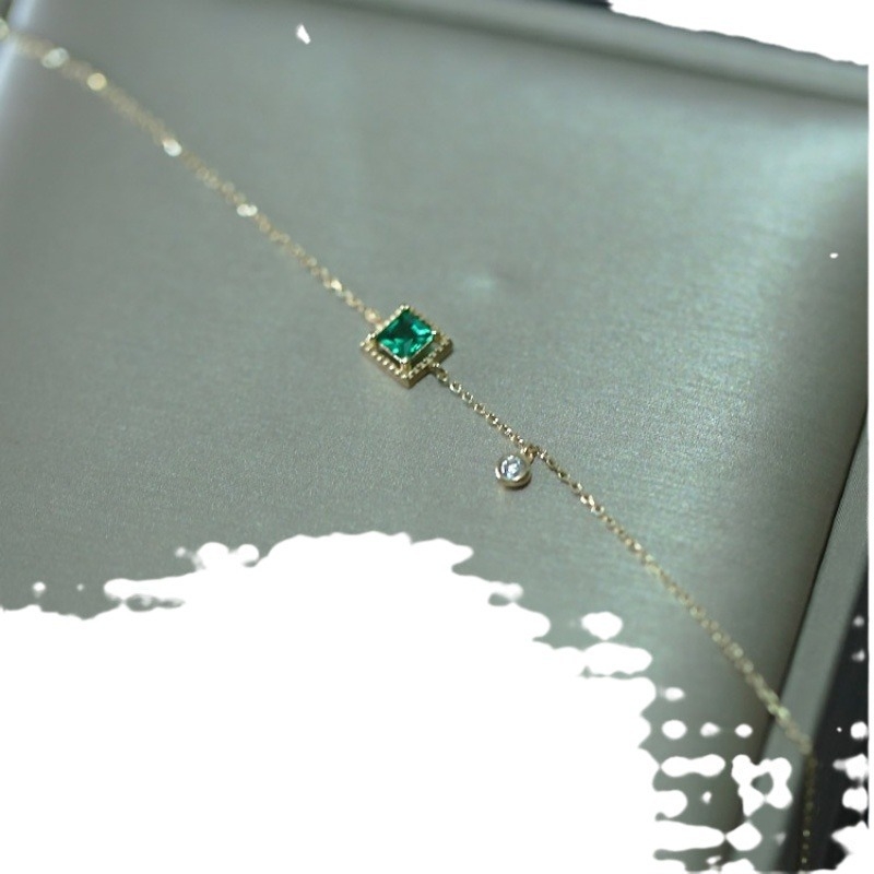 Karkötő — S925 sterling ezüst, 14K aranyozás, gyémánt díszítés, geometriai dizájn, japán-koreai ihletésű nőknek