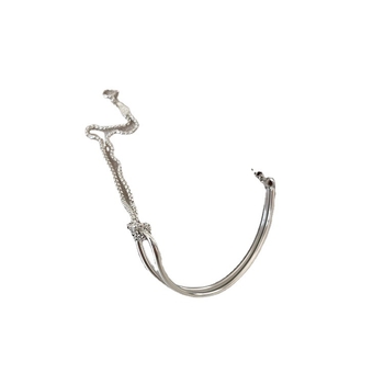 Brățară cu design dublu-strat, metal intercalat, mărgele de perlă 3–4 mm, placare electrogalvanică, stil coreean pentru femei